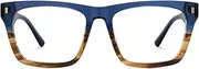 [Zeelool] Rectangle Glasses Frames for Men, Acetate Eyeglasses Eyewear Frame with Clear Lens & Metal Hinges Brookins ZJGA996987