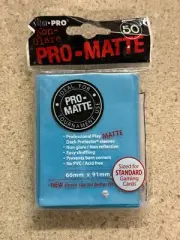 Ultra Pro Standard Pro-Matte Non-Glare Card Sleeves Light Blue 50ct New