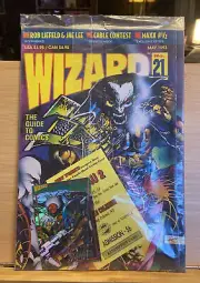 WIZARD No. 21 - Magazine - STORMWATCH FOIL CARD Liefeld JAE LEE Cable - Sealed