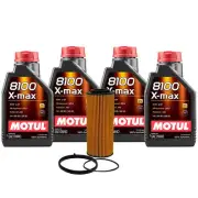 4L Motul 8100 X-MAX 0W40 Wix Filter Motor Oil Change Kit For Audi Porsche API SN (for: Porsche)