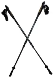 LEKI Nordic Walking Traveller Carbon Fully Adjustable Walking Pole Black 90cm130