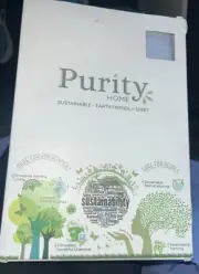 PURITY HOME Pillowcases Set of 2 Standard Organic 100% Cotton Gray Cool & Crisp