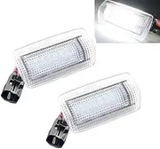Full LED Side Door Panel Courtesy Warning Light Lamp Assembly Replacement For Toyota 4Runner Avalon Camry Prius Sienna Tundra Lexus ES GS GX IS RC LX - 6000K Diamond White, 2-Pieces