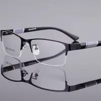 在飛比找蝦皮購物優惠-半金屬框近視眼鏡男女通用近視成品數字度數眼鏡