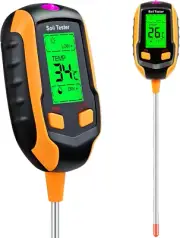 4 in 1 Soil Moisture PH Meter Tester Digital Light Temperature Plant Thermometer