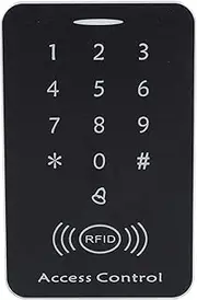 Password RFID Card Reader, Proximity Door Access Control System, Keypad Card Reader, Home Security System with Door Exit Button + 10 ID Card