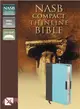 Holy Bible — New American Standard Bible, Chocolate / Turquoise, Italian Duo-Tone, Thinline Bible