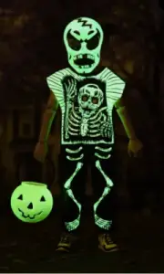 NECA BEN COOPER SKELETON 05 KID MONSTER w/MASK & COSTUME NYCC GITD [PRESALE]