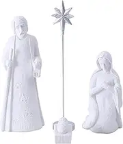 White Nativity Scene - Nativity Scene Nativity Set | Nativity Ornaments Christmas Ornaments for Christmas Birthday New Year