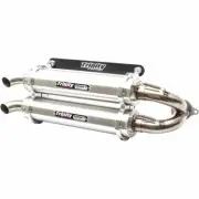 Trinity Racing Stage 5 Dual Slip-Ons-Brushed for 2016-2018 Polaris RZR XP Turbo