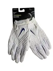 Nike Superbad 6.0 Padded Football Gloves White Purple TCU Horned Frogs Size XL