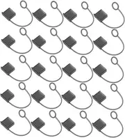 WOONEKY 30pcs Soft Micro USB Port Covers for Charging Dust Prevention and Protection for Flash Drives Smartphones and Tablets Black