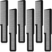 6 Pieces Professional Hair Cutting, Styling, and Clipper Combs for Barbers and S