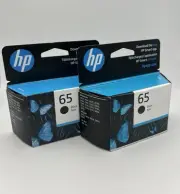Genuine HP 65 Black Original Ink Cartridges -set of 2- New Expired 2023