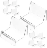 GRADENEVE 10pcs Transparent Wallet Display Racks Multipurpose Desktop Organizer for Business Cards Handbags and Accessories Space Saving Design for Home and Office Use