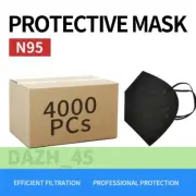 4000 PCs Black KN95 Disposable Face Mask 5Layer Wholesale & Bulk-buy Order