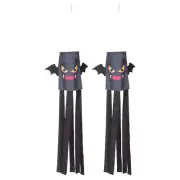 2 Pcs Halloween Devil Windsock Decorations Outdoor LED Haunted House