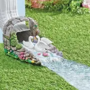 Beautiful Swans In A River Stream Gutter Downspout Drain Extension Garden Statue