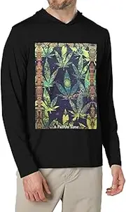 [JEJEA] A Puff in Time Weed Marijuana print Men's Shirts Long Sleeve Hoodies Fashion Tee Shirts,Causal Fit No Buttons T-Shirts