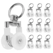 20Pcs Ceiling Track Hooks Curtain Carrier Sliders Wheel Carrier Ring