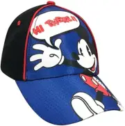 NWT Disney Licensed Mickey Mouse Boys Baseball Cap Animated HI THERE! Age 4-7