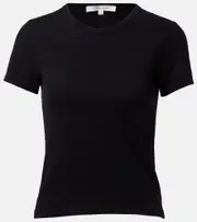 [Slvrlake] Slvrlake Cropped cotton jersey T-shirt AU 14 black