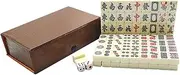 Totority Portable Mahjong Set Compact Travel Mahjong Toy with Storage Box for Parties Games Events