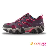 在飛比找PChome24h購物優惠-【LOTTO】義大利 女 REX 防水登山踏青鞋(紫紅)