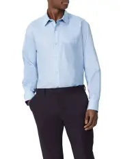 [Van Heusen] Classic Fit Shirt Houndstooth Dobby in Sky
