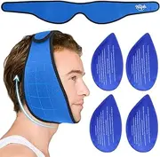 Hilph® Jaw Ice Pack Reusable Face Ice Pack for Wisdom Teeth, Jaw Ice Wrap with 4 Gel Pack Wisdom Teeth Ice Pack for Facial & Oral Surgery, TMJ, Head and Chin Pain Relief, Dental Implant