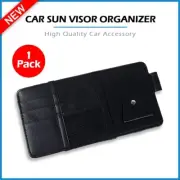 B2G1 Leather Car Sun Visor Organizer Multiple Pouch Pocket Card Storage Holder