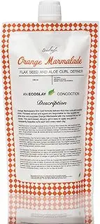 Ecoslay Orange Marmalade Curl Definer Gel - Long-lasting Hold for Wavy, Curly, Coily, and Kinky Hair - Curl Styling Gel for Women