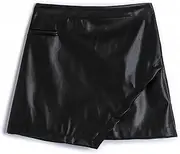 [Koton] Girls's Faux Leather Mini Envelop Elastic Waistband Skirt