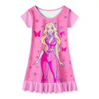 在飛比找蝦皮購物優惠-卡通芭比 童裝裙子 兒童可愛睡裙 Barbie the mo