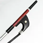 Upright Double Bass Bow 3/4 Size German Model Brazilwood Stick 300BGB 74cm Straight Smooth Tuner Ebony Frog Natural Black Horse Hair Deep Powerful and Wild Tone