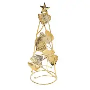 Christmas Tree Candlesticks Gold Iron Small Round Cup Xmas Light Candle