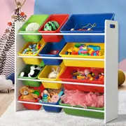 Oikiture Kids Toy Box Organiser Display Shelf Storage Rack Drawer