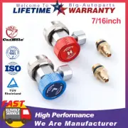 2PCS High & Low Quick Couplers Adapters 7/16" Thread A/C Manifold Gauge Set NEW (for: BMW)