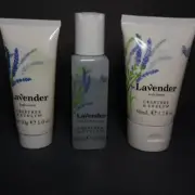 Crabtree & Evelyn Lavender Travel Lot 3 Pieces Body Wash, lotion and soap
