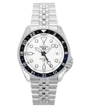 Seiko 5 Sports SKX GMT Stainless Steel White Dial Automatic SSK033K1 100M Men's Watch