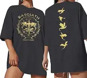 [ASTANFY] Fantasy Book T-Shirt Women Gragon Rider Shirts Graphic Tees Casual Short Sleeve Tops