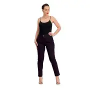 NWT Womens Size 12 12x30 Democracy Dark Purple Jari Colored Straight Leg Pant