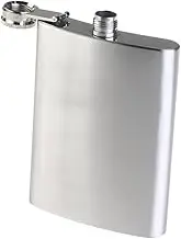 HOLIDYOYO Set of 2 200ml Stainless Steel Hip Flask Men's Flask Funnel for Winter Travel