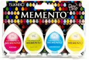 TSUKINEKO DEW DROPS 4PK INKPADS ~MEMENTO BEACH PARTY CODE MD100012-B23