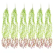 6 Pcs Artificial Vines Plant Leaf Ivy Greenery Garland Willow Leaves Hanging Wedding Decor Supplies