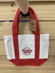 Trader Joe’s Mini Canvas Tote Bag RED Hottest It Bag Limited Valentine’s Day❤️