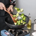 Hand-forged Chinese Wok 32cm Cookware Pan for Gas Induction Cooker
