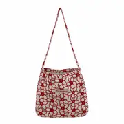 Canvas Stitching Shoulder Bag Women Casual Floral Large Capacity Shopping Bag Fashion Exquisite Shopping Bag