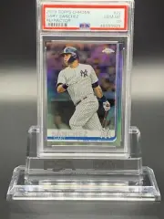 2019 Topps Chrome Refractor Gary Sanchez Card #22 PSA 10 Gem Mint POP 2