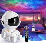 [BestYiJo] Astronaut Projector Galaxy Night Light, Astronaut Projection Lamp, LED Starry Sky Projector, Galaxy Star Night Light, Spaceman Projector with Moon Lamp, Remote Control & Timer